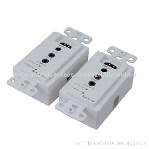 HDMI Wall Plate Amplifiers with Wideband Bi-direction IR, PoE, 50m Single CAT